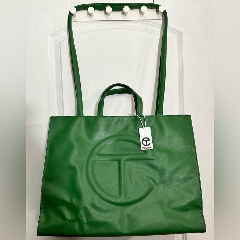 TELFAR Large! Shopping Bag Leaf Green, Sz Large (RARE) - Picture 3 of 12
